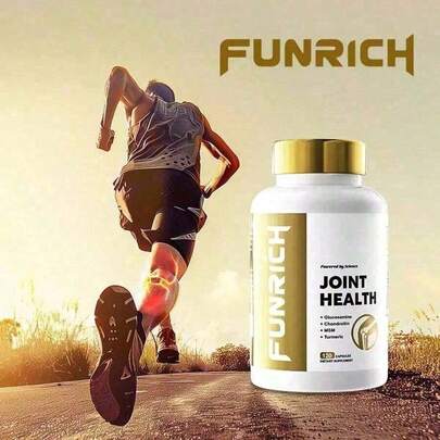 FUNRICH Joint Support For Active Lifestyle – Mobility, Flexibility & Recovery With Glucosamine Complex – 120 Capsules
