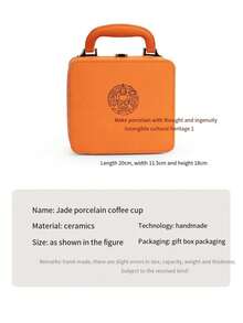 1 Set Luxury High-End Icy Jade White Ceramic Coffee Set, Couple Cups With Saucers, Minimalist Homewares, Gift Box, Suitable For Tea, Milk Tea - Multicolor - View 9