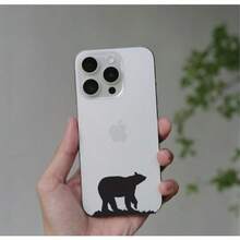 Bear Light Switch Stickers 2 Pack Removable Vinyl Wall Decals For Room Nursery Bedroom And Cabin Decor Black - Black - 查看 5