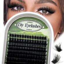 200D/180D/160D 仿貂毛假睫毛套装，150/140/120 片浓密单簇假睫毛，D 卷度 8-16mm，适合日常妆容和角色扮演，可重复使用 - D - 查看 10