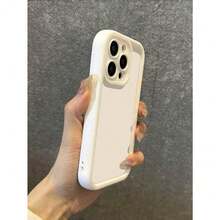 1pc Burgundy Personalized Pattern Full Coverage TPU Shockproof Phone Case Compatible With IPhone 16, 15, 14, 13, 12, 11 Pro Max, Series Waterproof Anti-Fall Scratch Resistant - 白色 - 查看 2