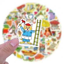 60pcs Stickers Vinyl Comic Stickers For Water Bottles, Diaries, Laptops, Luggage, Bumpers, Cell Phones, Scrapbooks, Scooters, Helmets, Car Cartoon Stickers And Decals, Stickers Can Add A Lot Of Fun To Your Life - Multicolor - View 4