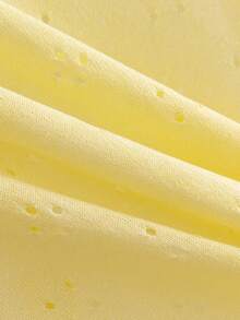 GIGOGOU Women's Hollow Out Short Sleeve Knit Cardigan, Casual Breathable V-Neck Top - Champagne - View 5