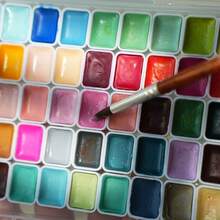 98 Color Solid Watercolor Paint Set - Professional Artist Grade, Suitable For Chinese Painting, Landscape Painting And DIY Crafts, Comes With Portable Gift Box For Easy Storage And Carrying - Sets - View 2