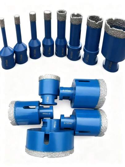 14mm Threaded Joint Brazed Diamond Drill Bit, Used For Stone Drilling, Tile Drilling, Rock Slab Drilling, Stove Drilling, Glass Drilling, 6MM-68MM Drilling Diameter Multiple Commonly Used Sizes, Small-Sized Wax Cooling Process, Continuous Operation Without Deformation, Uniform Welding Sand At High Speed Without Shaking, Easy Feeding