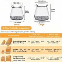 Round Silicone Chair Leg Floor Protectors, Transparent Non-Slip Furniture Leg Covers, Scratch-Resistant Pads For Home And Office - S-8PCS - View 8