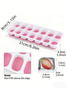 14/24孔硅胶冰格模具 - 粉色冰格，适用于冷饮、冰球、冰淇淋、巧克力、饮料、果汁，适合家庭厨房、生日派对等各种场合，是完美的礼物之选。 - 彩色 - 查看 7