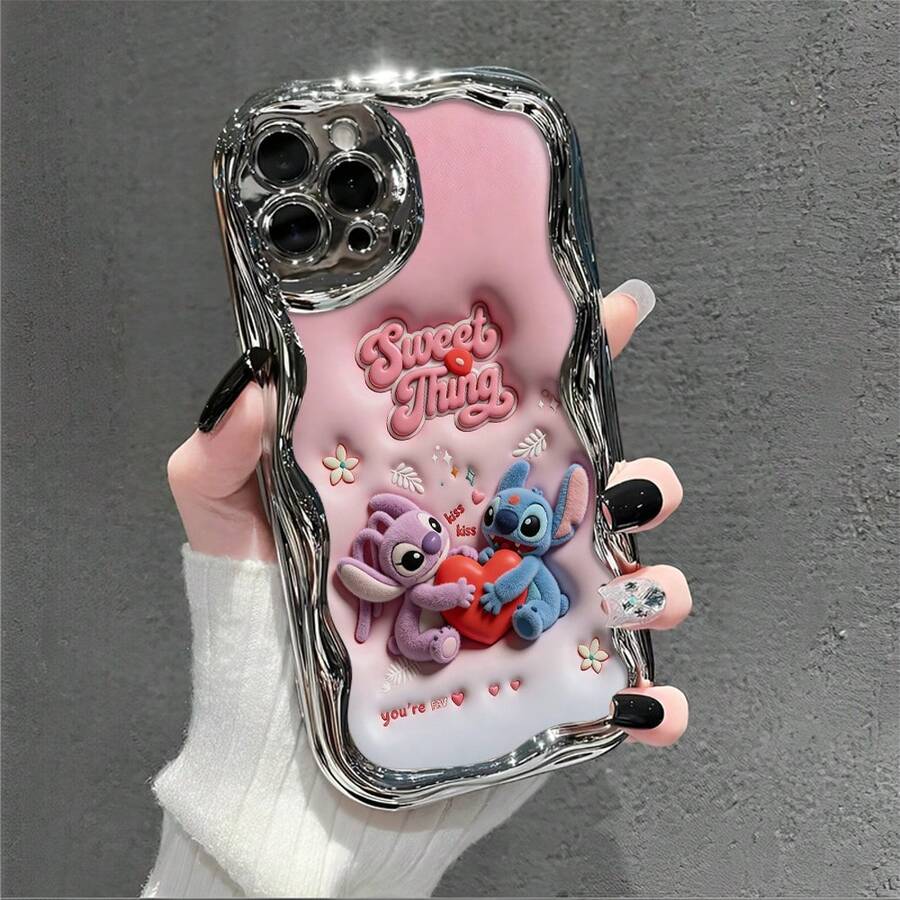 This Brand-New Disney Lilo & Stitch Phone Case Features A Cute And Playful Expression, A Simple And Stylish Appearance, And A Smooth Feel.Made Of Cute And Eye-Catching TPU Material With A 2D Wave Texture, It Includes Camera Protection, Cute Phone Case,Iphone17 Pro Max Case,Polka Dot,Travel Must Haves.Making It An Ideal Choice For Girls. Compatible With IPhone17/16/15/14/13/...12 Mini Pro Max Pro Plus XRXS. It's The Perfect Gift For Friends And Family. Stylish Phone Case, Fun Expression Design, Lightweight And Durable. Cute Phone Case,Iphone17 Pro Max Case,Polka Dot,Travel Must Haves. - Silver - View 1