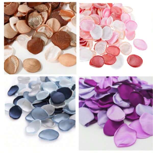 100/200/400pcs Silk Rose Petals, Artificial Flower Petals, Wedding Decor, Suitable For Ceremony, Aisle, Reception Desk, Center Piece, Bridal Shower, Proposal, Anniversary, Valentine's Day, Romantic Night Decoration