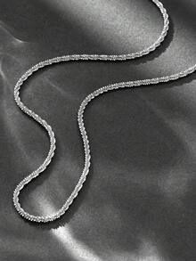 1条高品质不锈钢材质闪亮简约星空项链（18-24英寸），不褪色，防过敏，适合男女日常佩戴、派对、节日礼物 - 彩色 - 查看 2