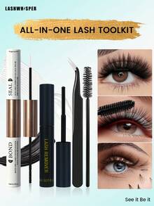 10毫升簇状假睫毛胶水，DIY单根假睫毛嫁接胶水，持久强力粘合，居家轻松嫁接 - 彩色 - 查看 1