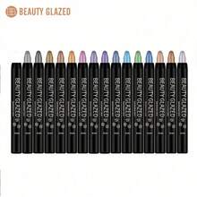 16Pcs Matte Pearl Multi-Color Eyeshadow Sticks, Glitter Stick, Pearl Highlighter, Glitter Eyeshadow Stick, Matte Waterproof Bold Multi-Color Eyeshadow Stick - 彩色 - 查看 2