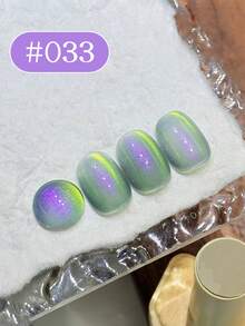 Esmalte em Gel Olho de Gato com Efeito Aurora Boreal Islandesa, Rosa Arco-Íris Sereia, Amarelo, Azul, Verde e Ametista, Capacidade 15ml, Coleção Primavera/Verão 2026, para Cuidados com as Unhas e Beleza em Todas as Estações, Requer Lâmpada UV - Multicolorido - Visão 17
