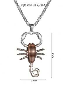 1pc Fashionable Crocodile Shaped Necklace, Unisex Streetwear Casual Jewelry - Crocodile - View 6