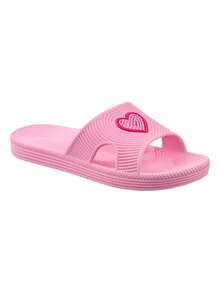 Sandalia Corazón Mujer Ligeras Chanclas Cómodas Sandalia Corazón Mujer, Dama, Ligeras, Chanclas, Cómodas, Sandalias De Baño, Café, Lila,  Azul Marino, Negro, Rosa. Estilo Tierno y Moderno. No Guardan Olores, Suela Textura Antideslizante, Tallas disponibles, Material de Alta Calidad - Rosa - Ver 5
