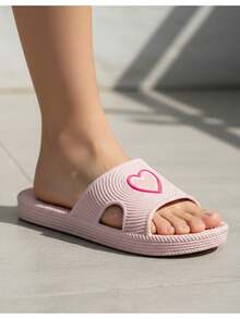 Sandalia Corazón Mujer Ligeras Chanclas Cómodas Sandalia Corazón Mujer, Dama, Ligeras, Chanclas, Cómodas, Sandalias De Baño, Café, Lila,  Azul Marino, Negro, Rosa. Estilo Tierno y Moderno. No Guardan Olores, Suela Textura Antideslizante, Tallas disponibles, Material de Alta Calidad - Café integral - Ver 7