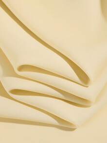 Women's Elegant French-Style Romantic Long Dress – Smooth Fabric, Pleated Details, Cinched Waist At Back, Flared Skirt, Long Sleeves & Slit Cuffs, Ideal For Afternoon Tea Gatherings, Parties & Middle Eastern-Inspired Occasions - Pale Yellow - View 9