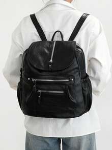 都市背包 | 诠释通勤美学，适用于各种场景 全粒面皮革纹理 多口袋模块化系统，一套装备，助您解锁商务出行的绝对视觉主导权 - 彩色 - 查看 8