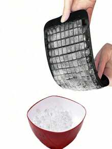 One 160-Cell Silicone Ice Cube Tray, Small Ice Maker, DIY Small Ice Cube Mold, Kitchen Accessory, Summer Ice Box And Ice Cube Tray, Kitchen Accessory, Ice Cream Storage Solution - Multicolor - View 4