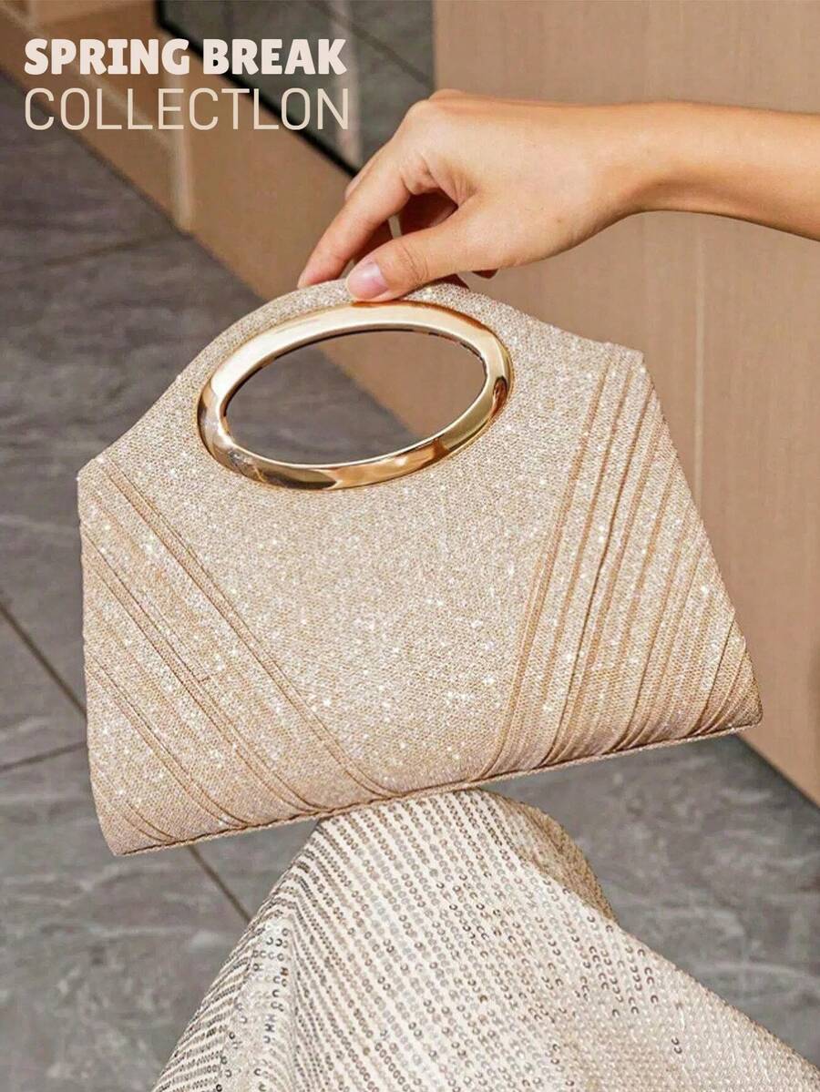 Fashion Sparkling Crystal Rhinestone Clutch Purse, Luxury Shiny Rhinestone Evening Handbag For Prom, Party, Ball, Birthday Celebration, Bridal Clutch, Perfectly Matching With Bridal Party, Prom Bag For Party.Elegant Sparkling Evening Purse For Women, Crystal-Detailed Hand-Held Clutch With Radiant Shine, Versatile Formal Bag For Weddings, Proms And Black-Tie Events.Sparkling Evening Purse, Crystal Clutch Bag, Formal Handbag, Wedding Purse, Prom Clutch, Black-Tie Event Bag, Radiant Clutch, Elegant Night Bag, Versatile Clutch, Celebration Accessory, Women's Formal Bag, Party Purse, Shimmer Bag, Gala Clutch, Special Occasion Bag.Christmas,Christmas Gifts,Gifts For Women,Crossbody Bags For Women,Purses,Purses And Bags Women,Makeup Bag,Bags For Women,Shoulder Bag,Carteras Para Mujer,Christmas Bags,Carteras Para Mujer,Mom Gifts,Makeup Bag,Personalized Gifts,Teacher Gifts,Teacher Christmas Gifts,Totes Bags For Women,Purses And Bags Women,Purses And Bags.Auspicious New Year Gifts - 金色 - 查看 1