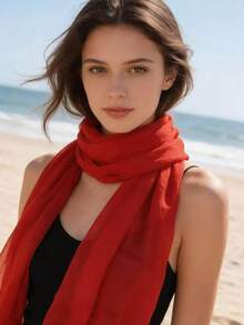 轻盈的巴厘岛雪纺纯色休闲涤纶围巾，四季皆宜。这款薄款巴厘岛雪纺围巾轻薄透气，是夏季防晒、海滩度假摄影的理想之选。纯色百搭围巾，适合春夏季外出穿着。大号薄款巴厘岛雪纺围巾，可用于防晒、装饰或作为头巾。玫瑰红色薄款巴厘岛雪纺围巾，轻盈飘逸，是海滩摄影的完美之选，轻盈如云。 - 彩色 - 查看 17