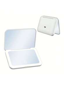LED Makeup Mirror, Portable Mini Makeup Mirror, USB Rechargeable LED Lighted Makeup Mirror, Pocket Makeup Mirror With Lights, Dimmable & Foldable Makeup Mirror With 3 Color Lighting Modes - White, Natural, Warm, Touch Screen Brightness Adjustment, Multi-Functional Vanity Mirror For Student Dorm, Travel, Makeup, Office, Bedroom, Best Christmas Gift For Women - Multicolor - View 16