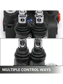 Hydraulic Valve 2 Spool Hydraulic Directional Control Valve 11gpm Hydraulic Control Valve Double Acting For Tractors Loaders Tanks - màu đen - Xem 6