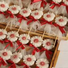 1支/3支装郁金香雏菊蜡烛，伴娘礼物，情人节浪漫装饰，周年纪念礼物，家居装饰 - 多色 - 查看 8