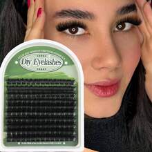 200D/180D/160D 仿貂毛假睫毛套装，150/140/120 片浓密单簇假睫毛，D 卷度 8-16mm，适合日常妆容和角色扮演，可重复使用 - D - 查看 9