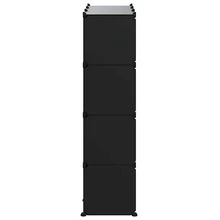 vidaXL Regalsystem mit 12 Würfeln Schwarz PP - Schwarz - Übersicht 6