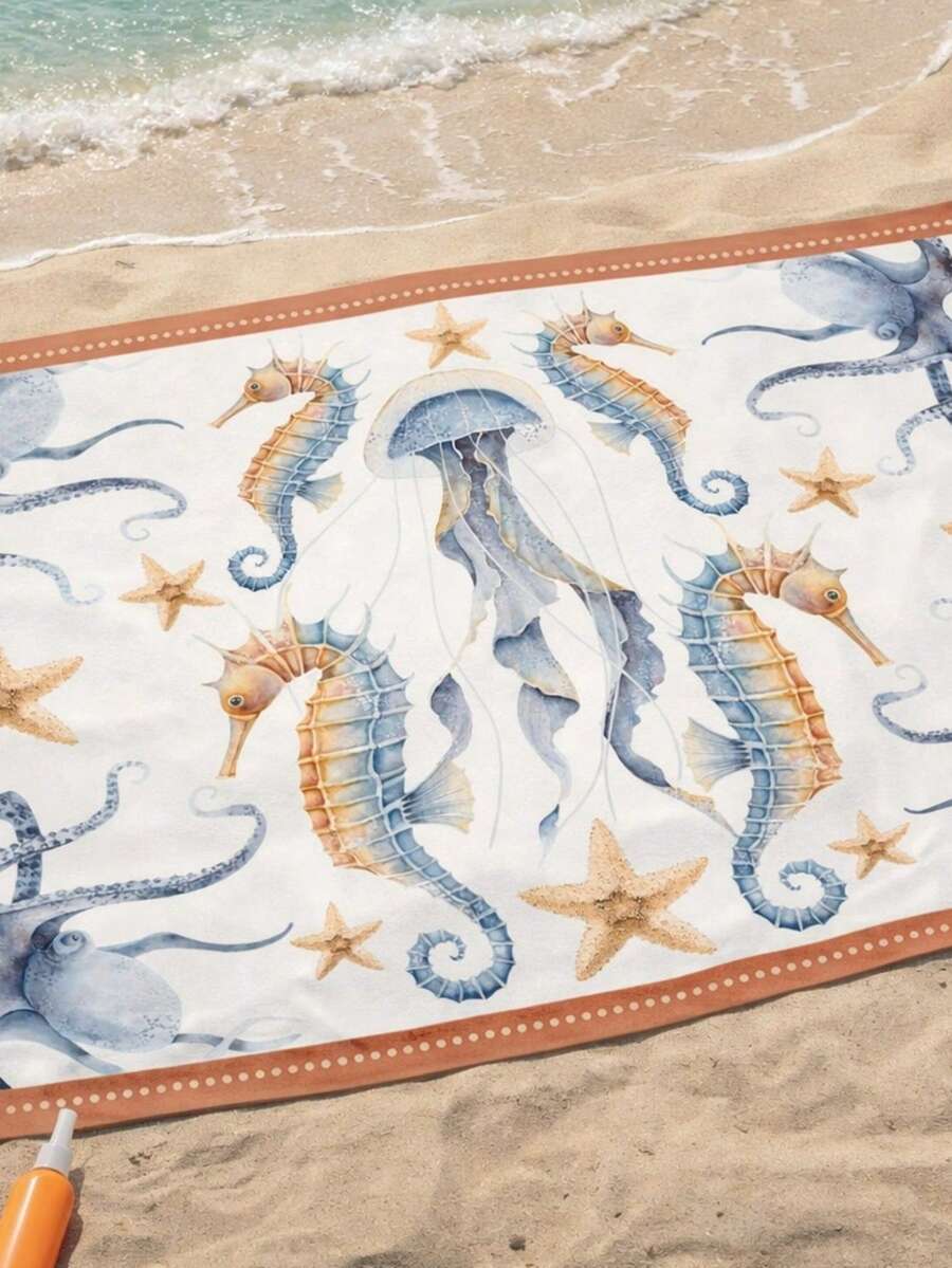 BASSI BRASIL ESTAMPARIA DIGITAL Women's Tropical Beach Cover-Up - Brazil Collection - Holidays, Party, Elegant, For Going Out - Composite Fabric - Beach Cover-Up - Beach, Holiday, Wedding, Vacation, Bachelorette Party, Trip, Summer - 潮汐 6 - 查看 1