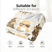 1 pătură de flanel cu imprimeu de iepuraș de Paște și ouă, pătură de somn pentru canapea în carouri vintage, decor de sărbători, material de flanel, potrivită pentru toate anotimpurile, decor de sărbători și alegere de cadou, se potrivește în sufragerie, dormitor, birou, camping, petrecere, pătură de somn | Pătură pentru canapea | Pătură pentru aer condiționat, disponibile în mai multe dimensiuni - Multicolor - Vizualizare 8