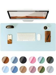 Leather Desk Pad, Office Desk Mat, Large Mouse Pad, Writing Board, Office Desk Blotter, Black, White, Purple, Pink, Gray, Green, Blue Non-Slip PU Leather Imprint, Laptop Pad, Waterproof Writing Mat For Office And Home Gaming Mouse Pad Desk Accessories Office Supplies Office Desk Accessories Mousepad Mouse Pad For Desk - Multicolor - View 65