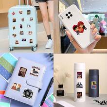 124 piezas Pegatinas de rivalidad calentada Pegatinas estéticas para scrapbooking, diario, portátil, parachoques, monopatín, botella de agua, computadora, tarjetas de felicitación de teléfono, álbumes de fotos, muebles, pegatinas - D-Rojo - Ver 11