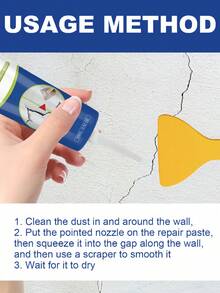 墙面裂缝修补膏，污渍遮盖修补剂，墙面漆剥落预防剂，墙面漆裂缝填充膏，墙面损伤（划痕、凹痕、裂缝、钉孔）修补膏，遮盖污渍，翻新，畅销推荐 - 均碼 - 查看 8