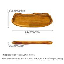 Einzigartige asymmetrische Holztabletts, asymmetrisches Design, geeignet für Kaltplatten, Käse, Obst, Sushi und Heimdekoration - massive Holz Lebensmittel Präsentationstabletts, ideal für Zuhause, Restaurant und Outdoor Camping, Servierplatten, Küchenutensilien, perfektes Einweihungs- oder Neujahrgeschenk, geeignet für verschiedene Anlässe, ganzjährig - Braun - Übersicht 17