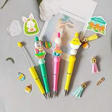 Beaded Ballpoint Pen MaFKing Kit With Silicone Focal Beads Spacer Beads Assorted Spacer Packaging Bags Office Schoolsss Present (Happy Easter) - 復活節快樂 - 查看 7