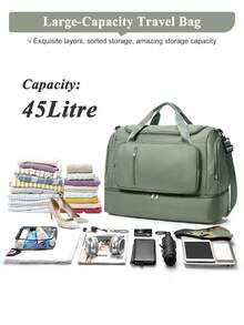 Travel Tote Bag, Women's Weekend Bag With Cosmetic Pouch And Adjustable Strap, Maternity Hospital Bag, Unisex Gym Bag With Wet Pocket, Large Capacity Men's Travel Tote, Travel Tote Bag, Airplane Carry-On Luggage Bag, Weekend Duffel Bag, Waterproof Tear-Resistant 21-Inch Travel Bag For Business Trip, Camping - Multicolor - View 4
