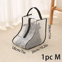 3/2/1pc Boot Storage Bags, Long & Short Boot Storage Shoe Bags, New Fashion Transparent Shoe & Boot Dust Covers, Women's High-Top & Ankle Boot Specialized Boot Bags, Zipper & Handle Boot Covers,Shoe Protection,Suitable For Flats, Ankle Boots & High. - Clear - View 13