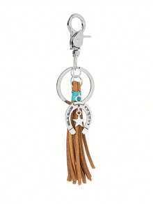 Western Cowboy Style Key Chain,Horseshoe Keychain,Stylish Key Ring For Car Keys,Fashionable And Minimalist Lucky Charm Horseshoe Golden Keychain Creative Small Gift Horse Hoof Ornament Pendant,Equestrian-Themed Holiday Gift,Teacher Appreciation Gifts,Vintage Western Key With Horsebit,Rustic For Men's Keys,Y2k ,Western ( Cowboy Gear),Mother'S Day Gift, Graduation Gifts - Multicolor - View 5