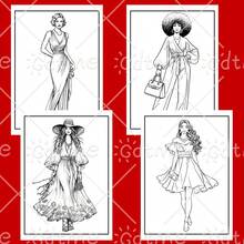 一本24页的时尚主题涂色书，采用极简美学设计，珠光纸封面。是生日、返校、妇女节、婚礼、音乐节的完美礼物，也是文具和办公用品的理想之选，A4尺寸。 - 時尚填色書 - 查看 4