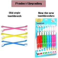 8 Pcs Dog Toothbrush Pet Toothbrush Small To Large Dogs,Cats With Soft Bristles Non Slip Dual Head Dog Toothbrush - / - View 3