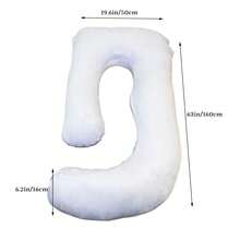 Sleeping Pillow For Pregnant Women, Full-Body Pregnant Women Pillow, With Removable And Washable Pillowcase To Support Back, Buttocks, Legs, And Abdomen, Suitable For Pregnant Women      Christmas Eve Rest Pillows Mother Day Gift - 淺灰紫 - 查看 7