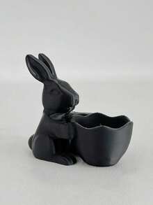 1pc Cute Rabbit Candy Basket Shaped Small Ornament, Pla Material Desktop Decoration, Modern Design, Perfect For Desk Decor, Coffee Corner Decoration, Jewelry Storage Box, Candy Storage Box, A Fun Gift For Animal Lovers, Also Suitable For Home And Office Decoration, A Lovely Bookshelf Ornament, And A Collectible Novelty Ornaments. - Multicolor - View 13