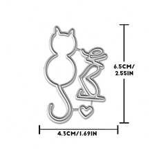 Creative Cat Dies, DIY Scrapbooking Album And Embossing Stencil, Greeting Card Making Tool, Card Paper Cutting Crafts ,Gift Card Making Template Die Cuts. - Silver - View 7