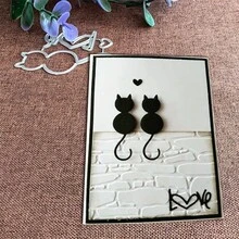 Creative Cat Dies, DIY Scrapbooking Album And Embossing Stencil, Greeting Card Making Tool, Card Paper Cutting Crafts ,Gift Card Making Template Die Cuts. - Silver - View 4