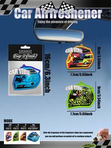 Racecar Sport, Russell Driver, Car Diffuser 63 And Norris Helmet, Car Diffuser, Suitable For Car Air Vent, Rearview Mirror; Car Diffuser Pad, Car Interior Hanging Decor, Creative Gift, Suitable For Fans And Friends - Different Pattern Designs for the Same Fragrance (citrus, Ylang-ylang, Rose, Musk). - View 2