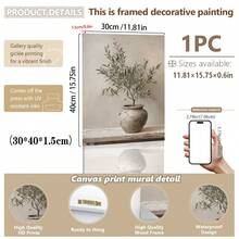 1 Stück gerahmte Leinwandkunst, Olivenbaum und Vintage Vase Leinwanddruck, moderne Wanddekoration, geeignet für Wohnzimmer, Schlafzimmer, Büro, Nahost-Heimdekoration, Raumdekoration Ästhetik, Retro-Bauernhaus-Stil dekorativer Poster, Frühlingsdekoration - Olivenbaum - Übersicht 21