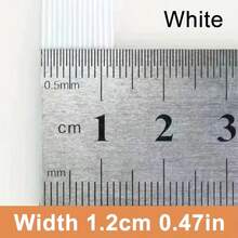 Uiewefy 39.4英寸/78.7英寸高弹缝纫松紧带，弹力橡皮筋，DIY手工，服装辅料，缝纫松紧带，简约设计，中性色调，耐用材质，精湛工艺 - 白色 - 查看 12