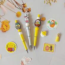 Beaded Ballpoint Pen MaFKing Kit With Silicone Focal Beads Spacer Beads Assorted Spacer Packaging Bags Office Schoolsss Present (Happy Easter) - 復活節快樂 - 查看 4